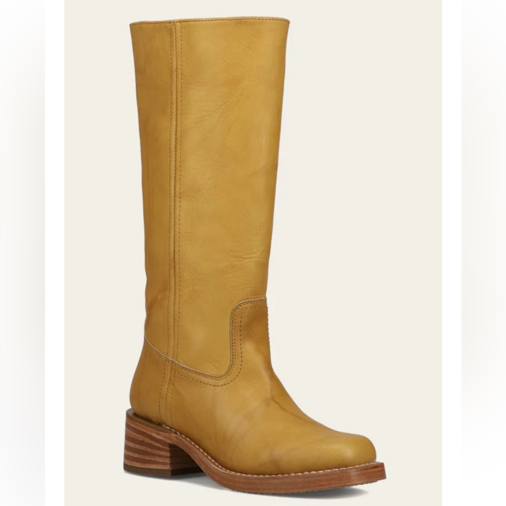 Frye campus boots, size 8. Banana.